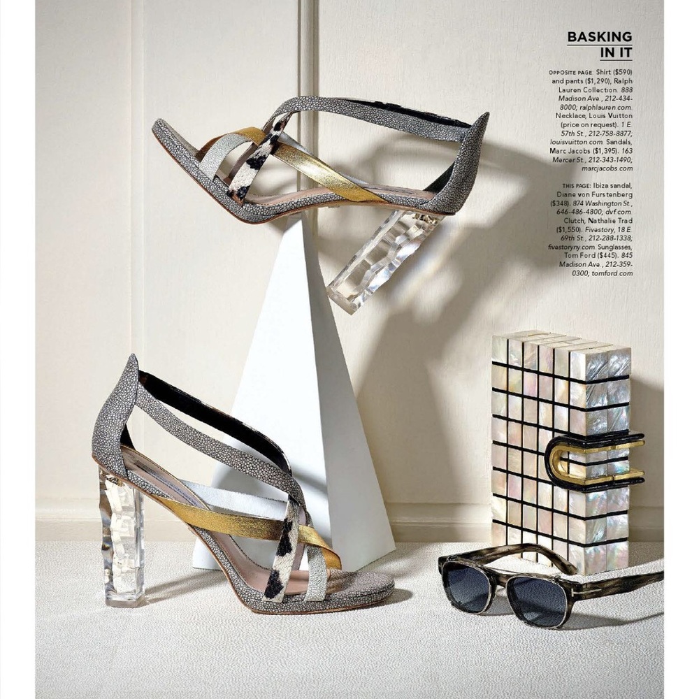 Diane von Furstenberg Clear Heel Sandals
